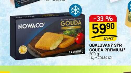 OBALOVANÝ SÝR GOUDA PREMIUM* 200 g 