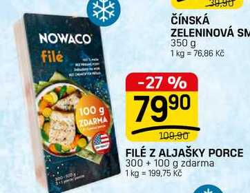 FILÉ Z ALJAŠKY PORCE 300 + 100 g zdarma 