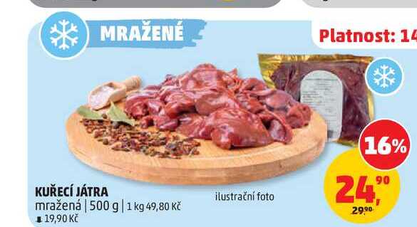 KUŘECÍ JÁTRA mražená 500 g 