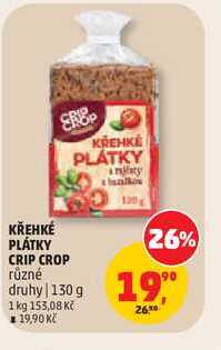 KŘEHKÉ PLÁTKY CRIP CROP různé druhy 130 g