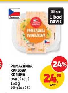 KARLOVA KORUNA POMAZÁNKA tvarůžková 150 g