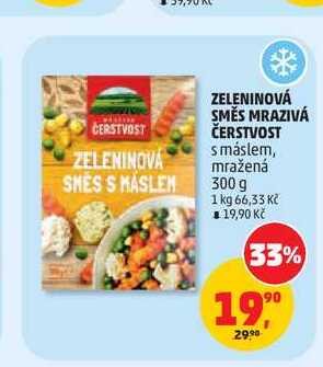 ZELENINOVÁ SMĚS MRAZIVÁ ČERSTVOST s máslem, mražená 300g