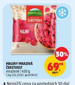 MALINY MRAZIVÁ ČERSTVOST mražené 450 g
