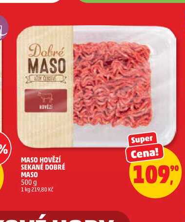 MASO HOVĚZÍ SEKANÉ DOBRÉ MASO 500 g