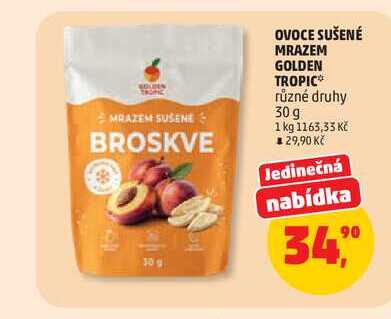 OVOCE SUŠENÉ MRAZEM GOLDEN TROPIC různé druhy 30 g