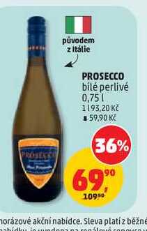 PROSECCO bílé perlivé 0,75l
