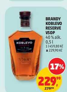 BRANDY KOBLEVO RESERVE VSOP 40% alk. 0,5l