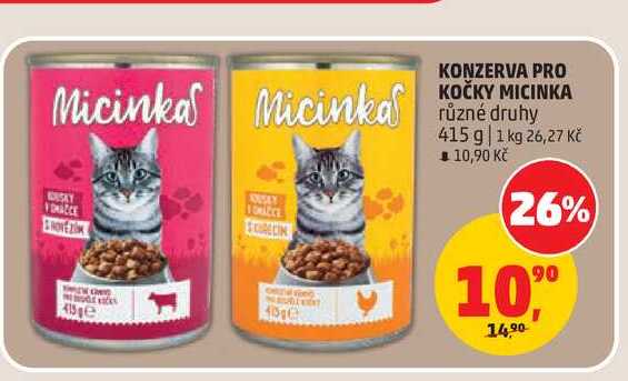 KONZERVA PRO KOČKY MICINKA 415 g