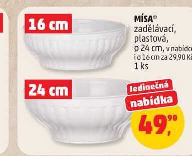 MÍSA zadělávací, plastová, 24 cm