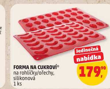 FORMA NA CUKROVÍ na rohlíčky/ořechy, silikonová 