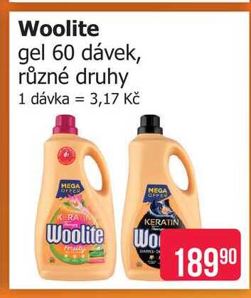 Woolite gel 60 dávek, různé druhy