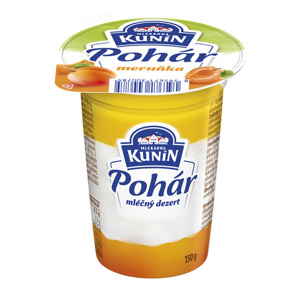 Mlékárna Kunín Pohár mléčný dezert s meruňkovou příchutí