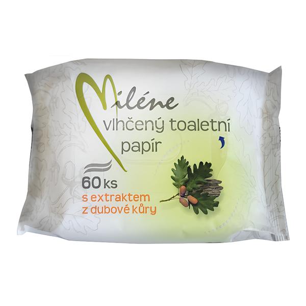 Miléne Vlhčený toaletní papír s extraktem z dubové kůry