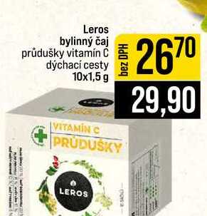 Leros bylinný čaj průdušky vitamín C dýchací cesty 10x1,5 g