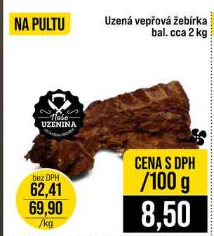 Uzená vepřová žebírka bal. cca 2 kg 100g