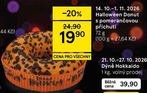Halloween Donut s pomerančovou příchutí, 72 g