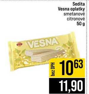 Sedita Vesna oplatky smetanové citronové 50 g 