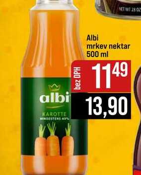 Albi mrkev nektar 500 ml
