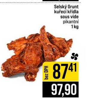 Selský Grunt kuřecí křídla sous vide pikantni 1kg
