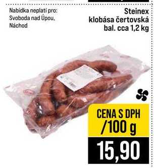 Steinex klobása čertovská bal. cca 1,2 kg 100g