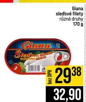 Giana sledové filety různé druhy 170 g 