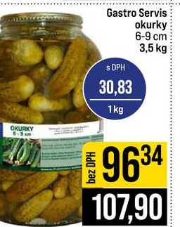 Gastro Servis okurky 6-9 cm 3,5 kg