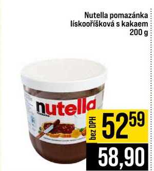 Nutella pomazánka lískooříšková s kakaem 200 g 