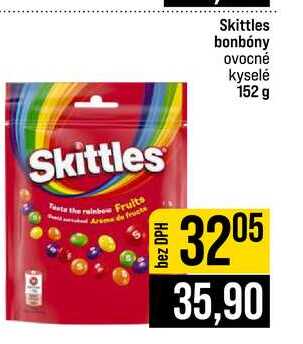 Skittles bonbóny ovocné kyselé 152 g 