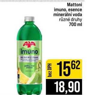 Mattoni imuno, esence minerální voda různé druhy 700 ml