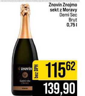 Znovín Znojmo sekt z Moravy Demi Sec Brut 0,75l
