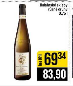 Habánské sklepy různé druhy 0,75l