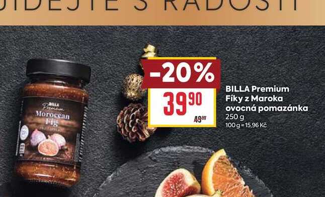 BILLA Premium Fíky z Maroka ovocná pomazánka 250 g
