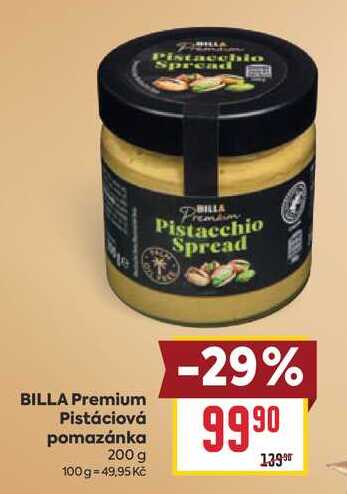BILLA Premium Pistáciová pomazánka 200 g 