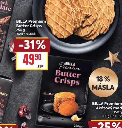 BILLA Premium Butter Crisps plate 250 g