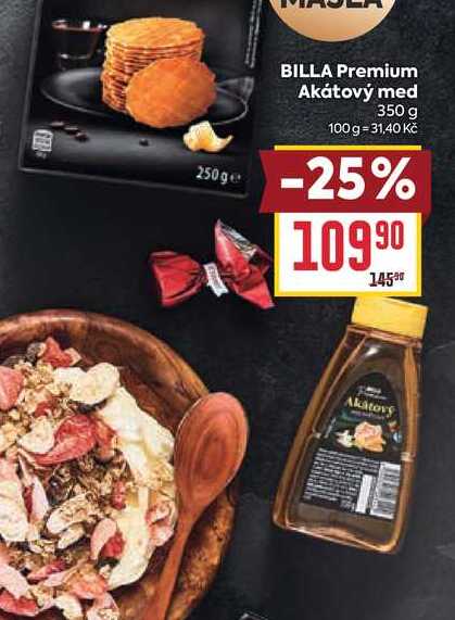 BILLA Premium Akátový med 350 g