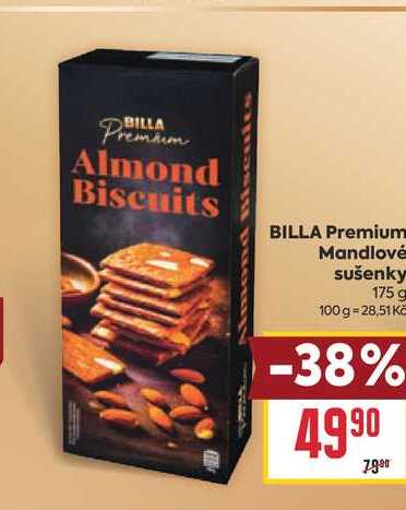 BILLA Premium Mandlové sušenky 175 g