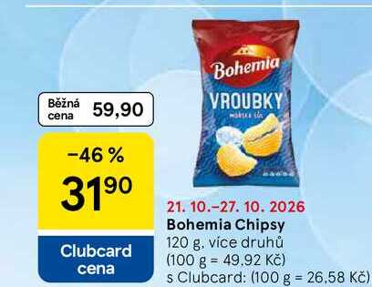 Bohemia Chipsy, 120 g 