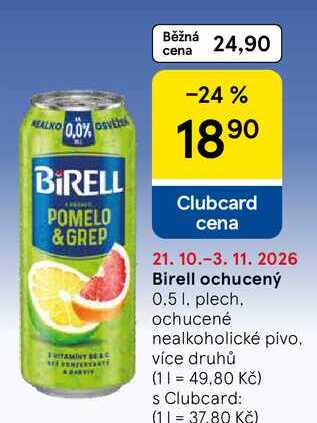 Birell ochucený, 0.5 l