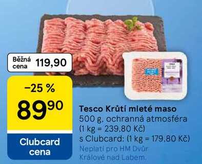 Tesco Krůtí mleté maso, 500 g