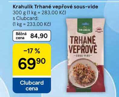 Krahulík Trhané vepřové sous-vide, 300 g