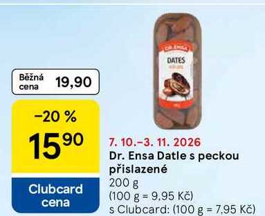 Dr. Ensa Datles peckou přislazené, 200 g  