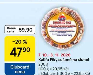 Kalifa Fíky sušené na slunci, 200 g 