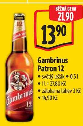 Gambrinus Patron 12, 0,5 l