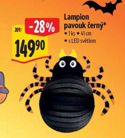 Lampion pavouk černý*