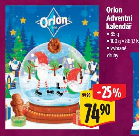 Orion Adventní kalendář, 85 g