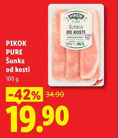 PIKOK PURE Šunka od kosti, 100 g