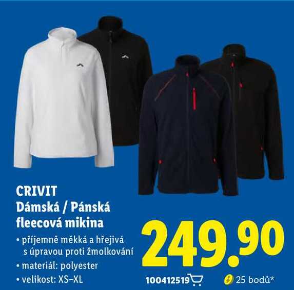 CRIVIT Dámská / Pánská fleecová mikina