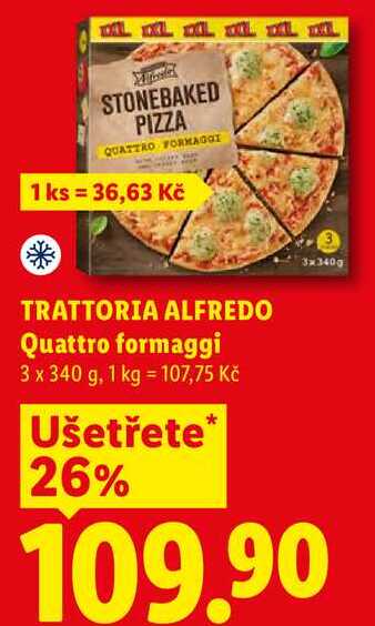 TRATTORIA ALFREDO Quattro formaggi, 3 x 340 g