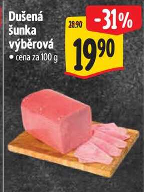 Dušená šunka výběrová, cena za 100 g