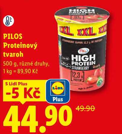 PILOS Proteinový tvaroh, 500 g, různé druhy